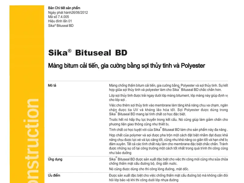 Sika Bituseal BD PDF