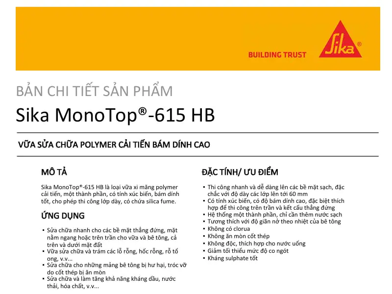 Sika MonoTop-615 HB PDF