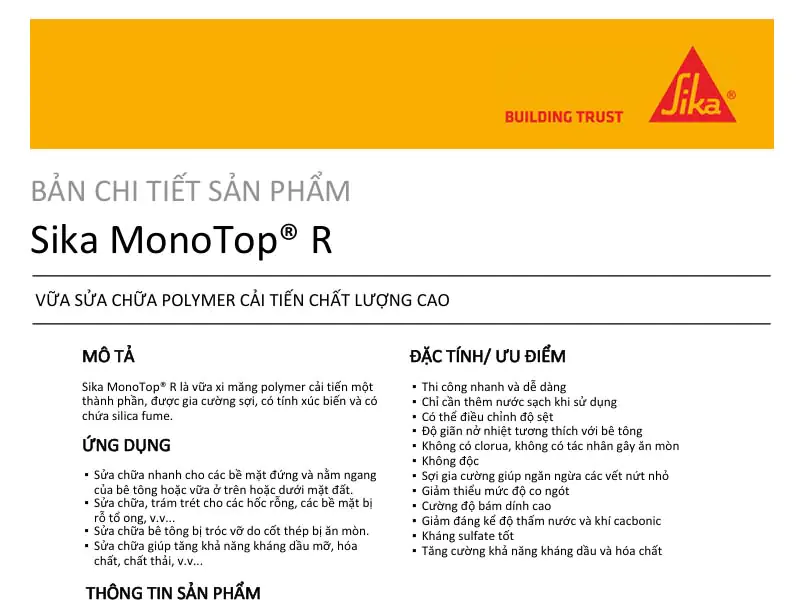 Sika MonoTop R PDF