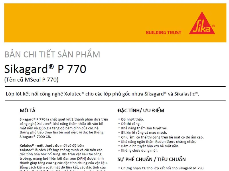 Sikagard P 770 PDF