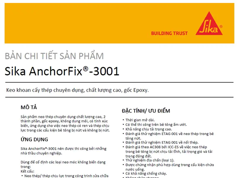 Tài liệu Sika AnchorFix-3001 Normal PDF