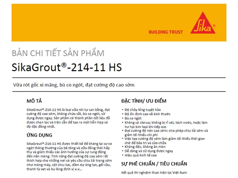 Tài liệu SikaGrout 214-11 HS PDF