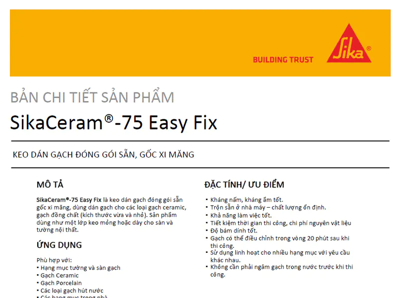 SikaCeram®-75 Easy Fix PDF