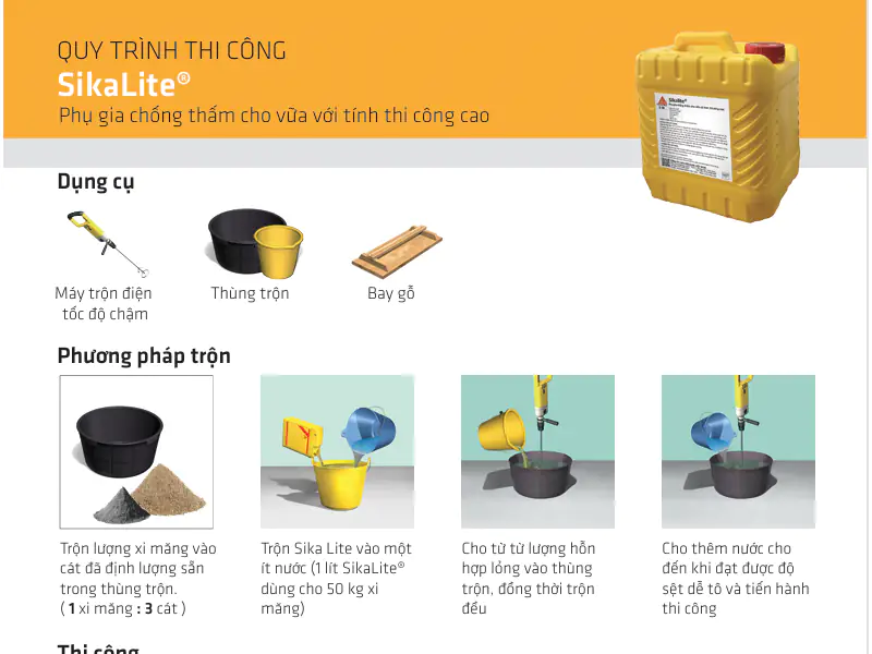 Thi công Sika Lite