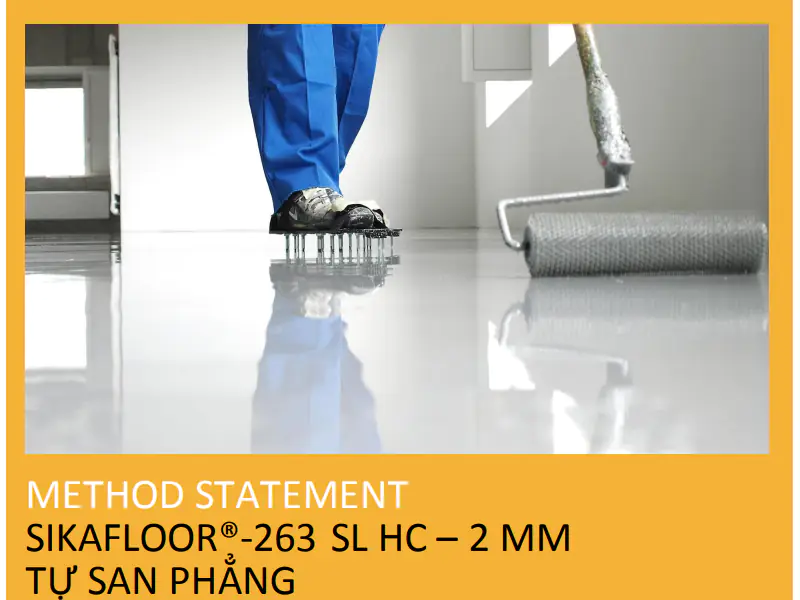 Thi công vữa tự san SIKAFLOOR®-263 SL HC – 2 MM